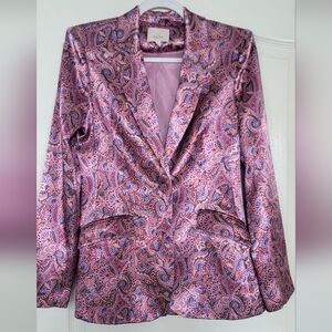 Elegant Print Pink Blazer